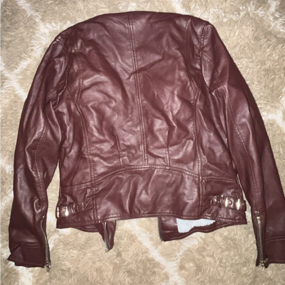 Red/mahogany Leather Jacket - Picture 9 of 16